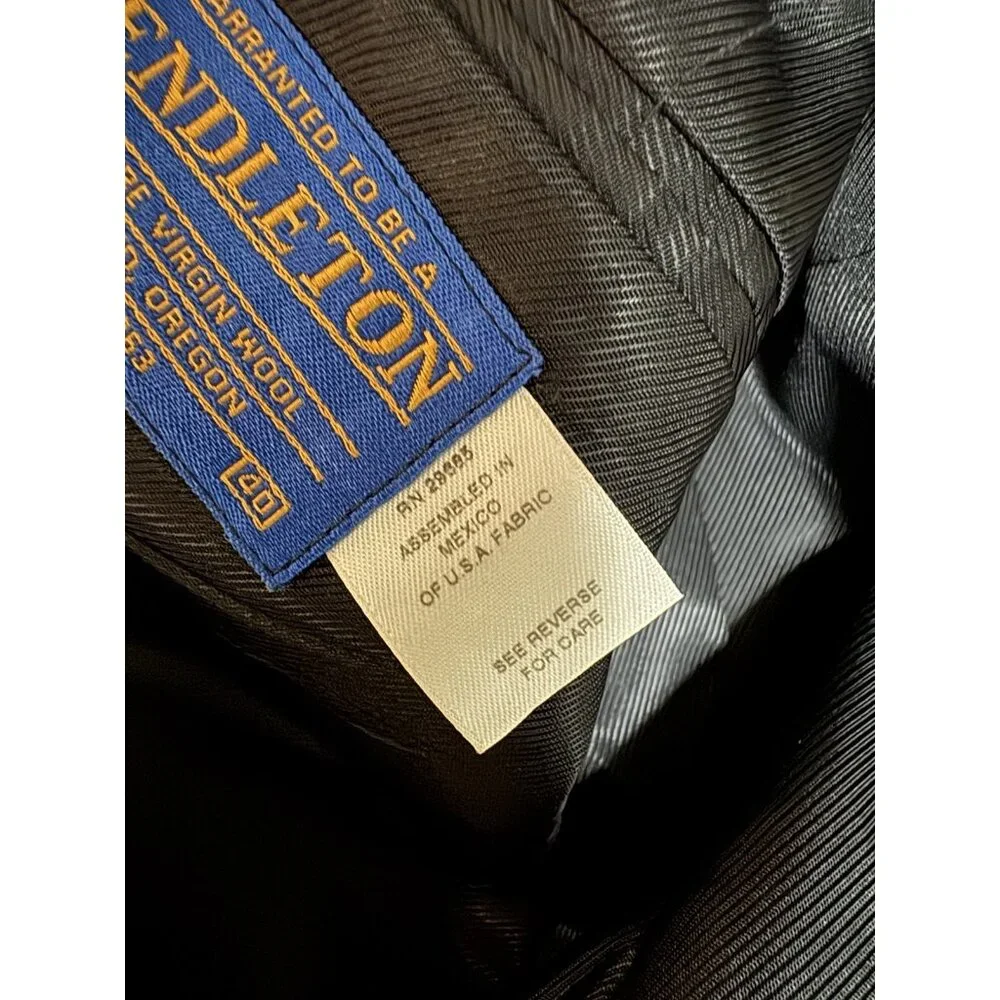 Pendleton Blazer Men Size 40 Pure Virgin Wool Sport Coat Jacket Gray Office City